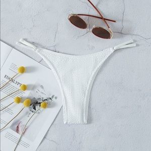Plain white swim suit bottoms from shein size (xs) never worn